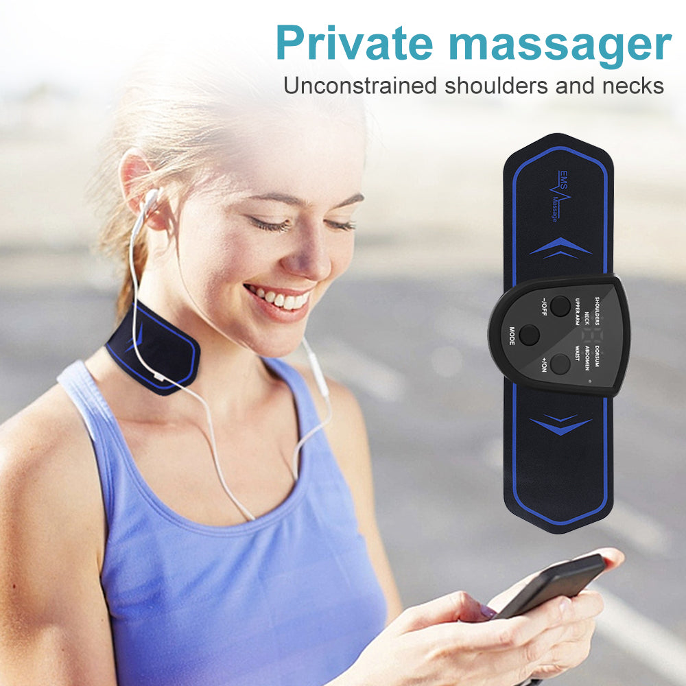 Neck Massage Stickers Portable Charging Mini Cervical Massage Patch Muscle Relaxation Low Frequency Massage for Shoulder Neck