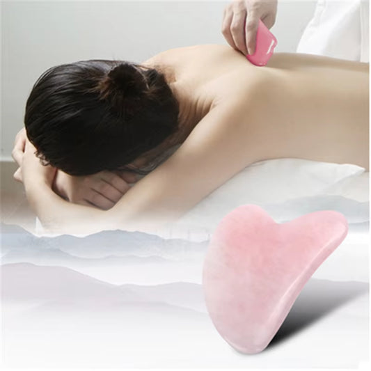 Gua Sha Board Beautiful Massage Beeswax Scraping Massage Scraper Face Neck Massage Natural Jade Stone Gua Sha Massage Board Tool